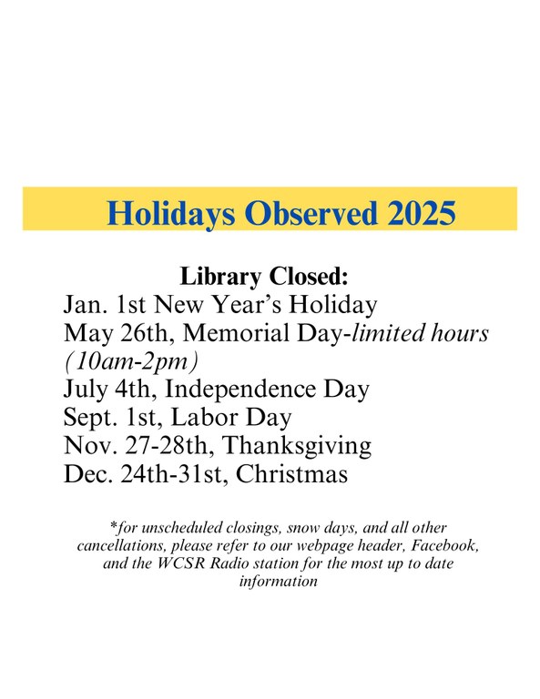 2025 Holidays Observed